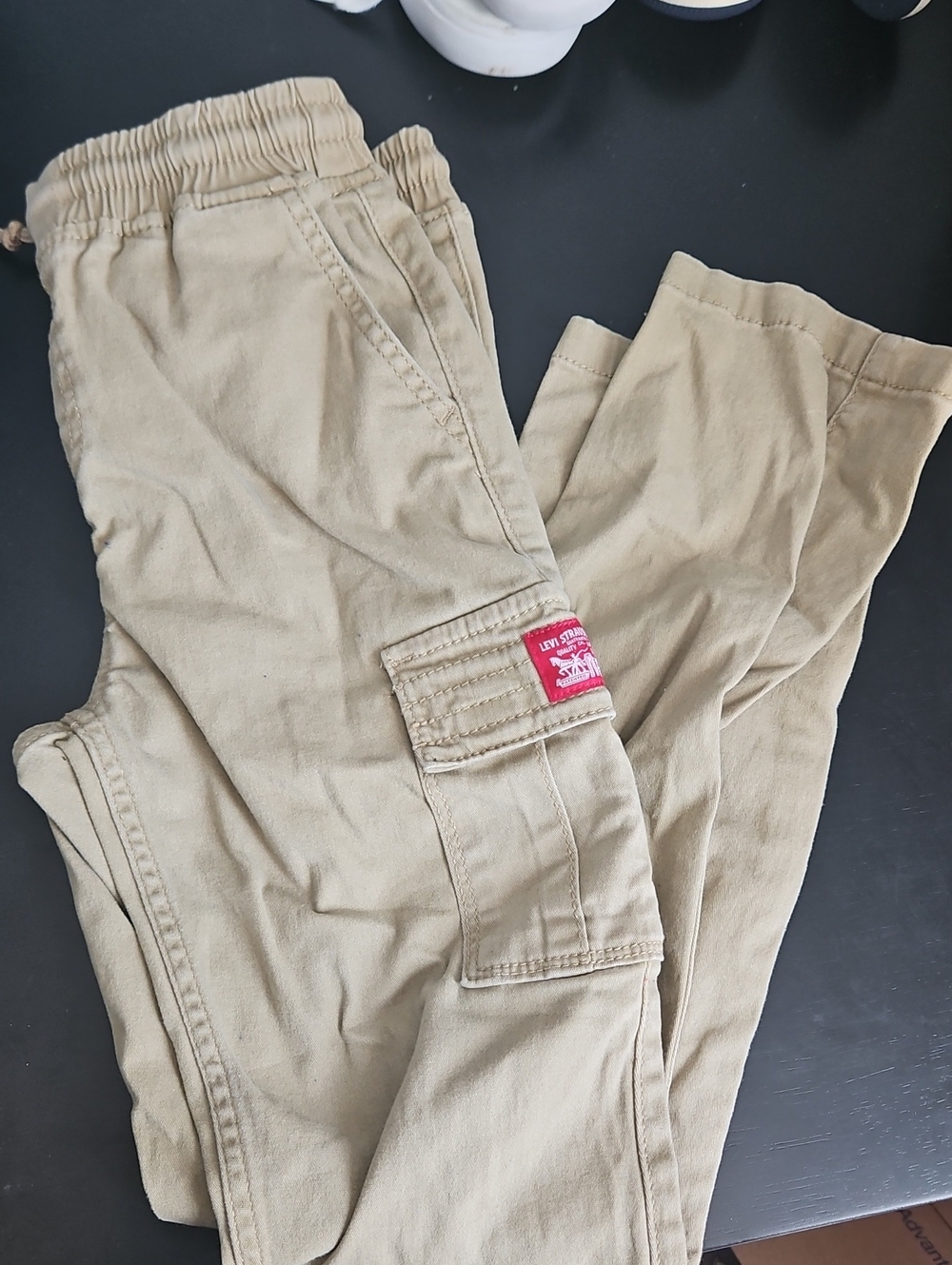 Levi's Tan Cargo Jogger Kids Size 10 Pants with Red Patch